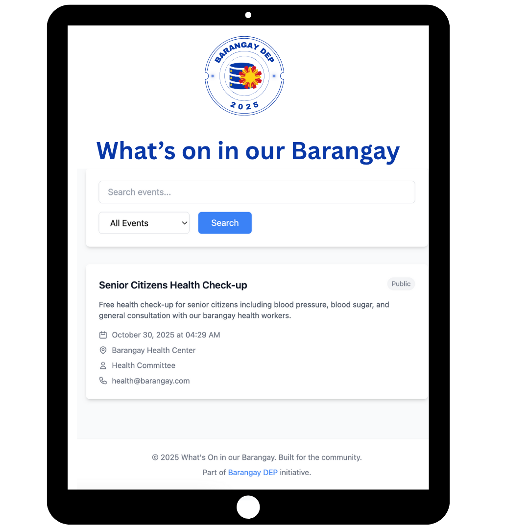 What's on in our Barangay Preview